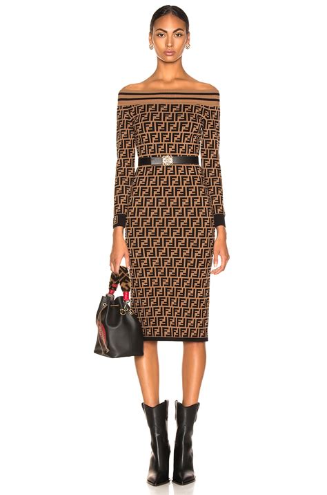 fendi motif dress|fendi logo dress price.